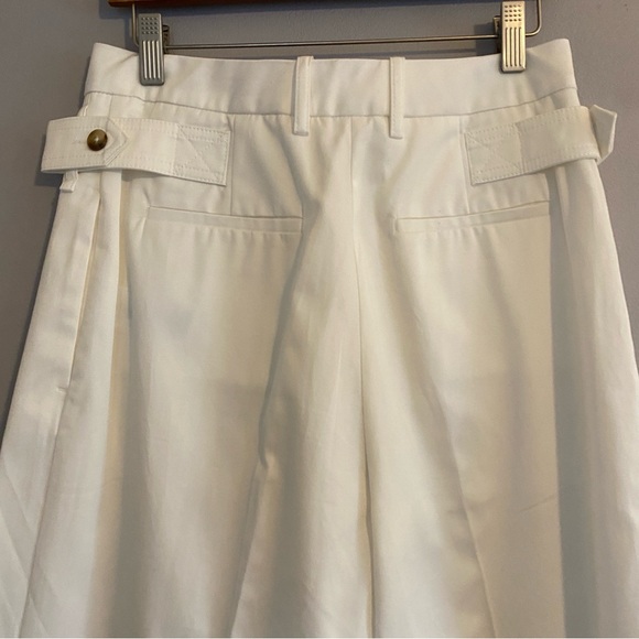 Reiss White Harper Cotton Wide Leg Suit Trousers - Picture 5 of 10